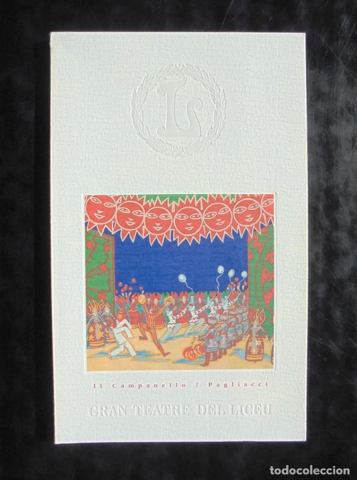 Libros de segunda mano: Il Campanello / Pagliacci Gran Teatre del Liceu programa 1990-91 impecable - Foto 1