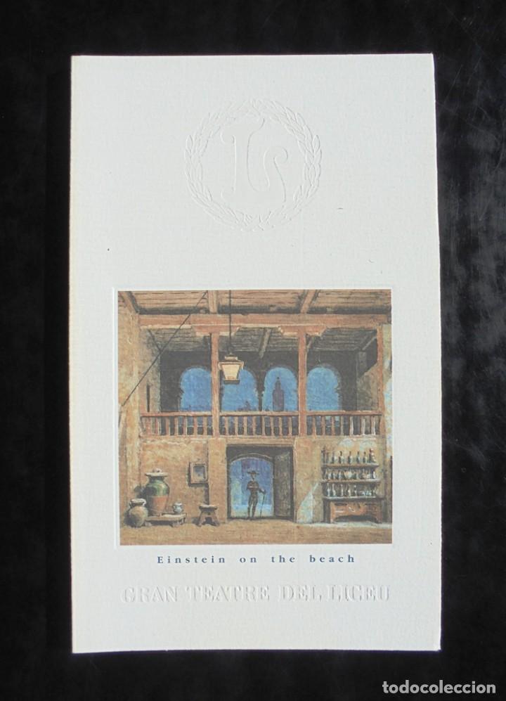 Libros de segunda mano: Einstein on the beach Gran Teatre del Liceu programa 1992-93 impecable - Foto 1