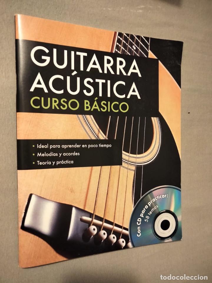 Libros de segunda mano: GUITARRA AC&Uacute;STICA - CURSO B&Aacute;SICO - CON CD - Foto 1