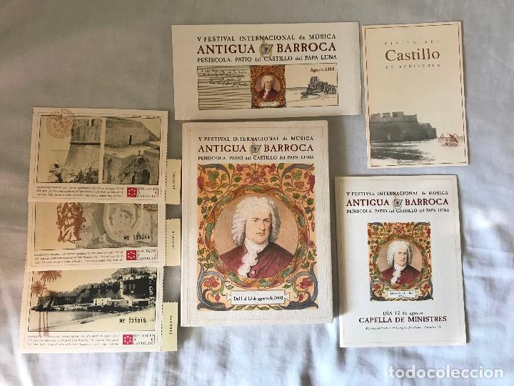 Gebrauchte B&uuml;cher: ANTIGUA - BARROCA. V FESTIVAL INTERNACIONAL DE M&Uacute;SICA PE&Ntilde;&Iacute;SCOLA. programa, 3 entradas, ver fotos