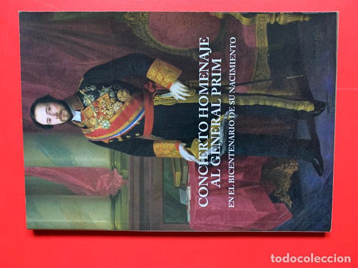 Libros de segunda mano: Concierto homenaje al general Prim