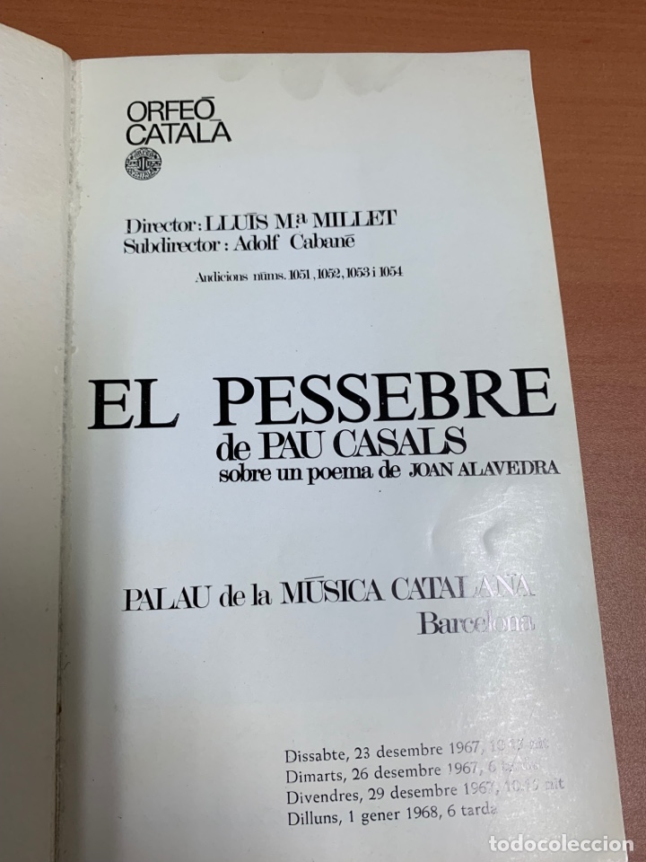Libros de segunda mano: EL PESSEBRE. PAU CASALS. GRÁFICAS MARINA. BARCELONA 1967. - Foto 3 - 302837528