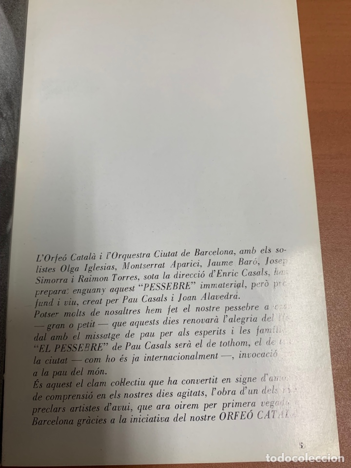 Libros de segunda mano: EL PESSEBRE. PAU CASALS. GRÁFICAS MARINA. BARCELONA 1967. - Foto 7 - 302837528