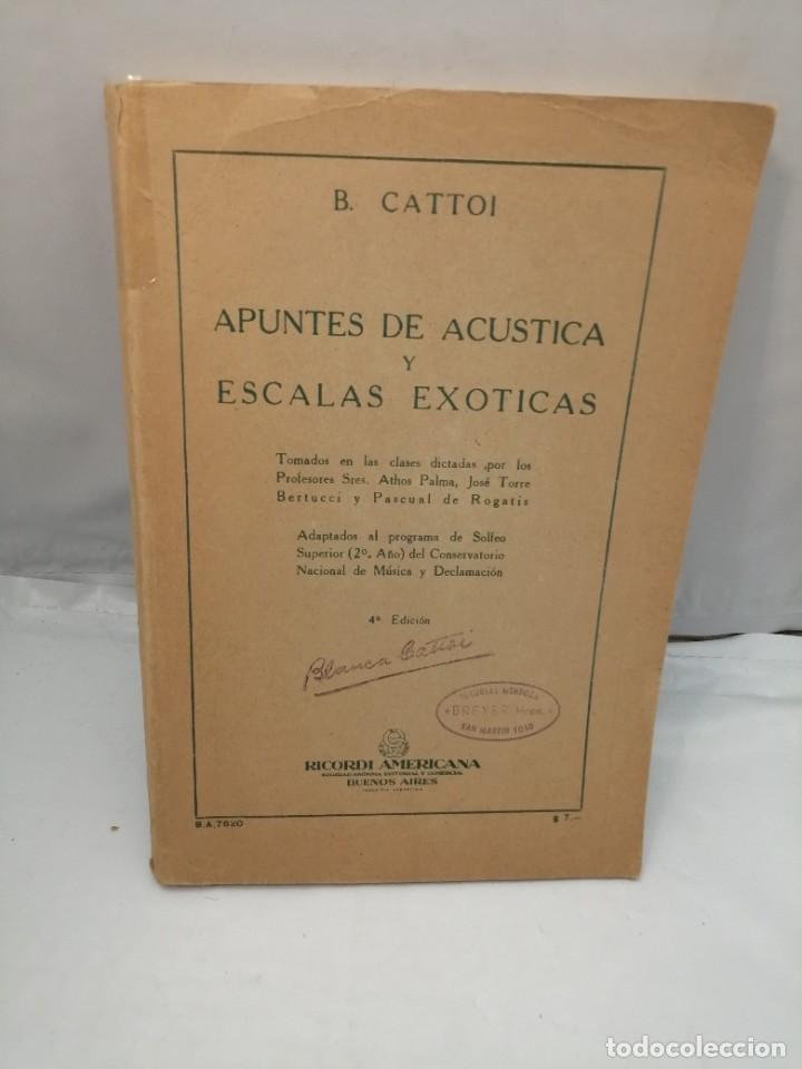 Libros de segunda mano: APUNTES DE AC&Uacute;STICA Y ESCALAS EX&Oacute;TICAS - Foto 1
