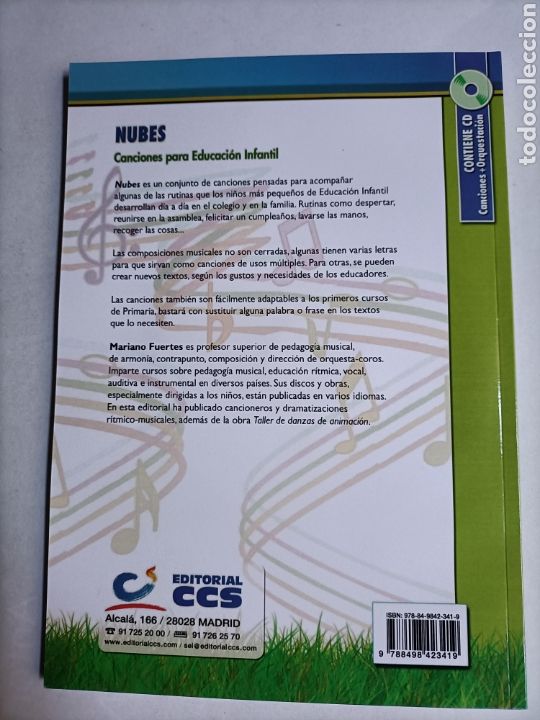 Libros de segunda mano: Nubes. Canciones para educaci&oacute;n infantil - Foto 5
