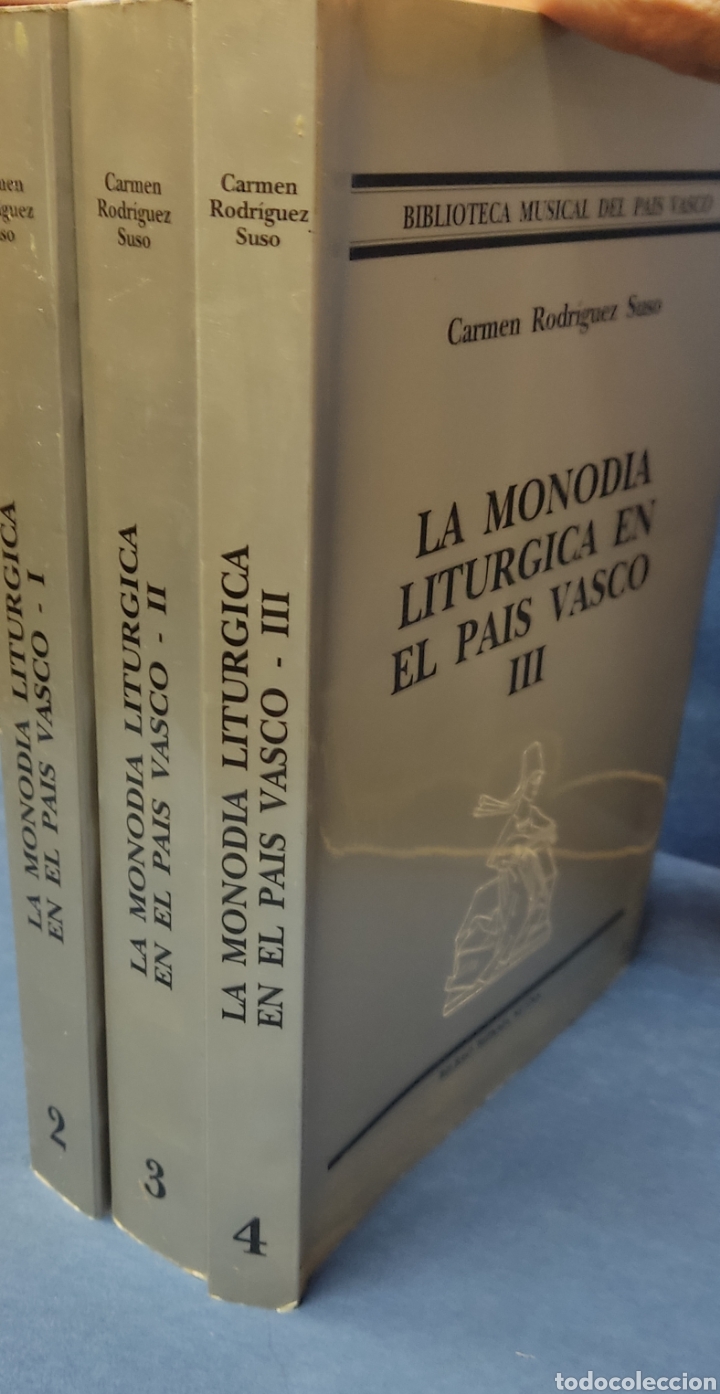 Libros de segunda mano: LA MONODIA LIT&Uacute;RGICA EN EL PA&Iacute;S VASCO C. RODR&Iacute;GUEZ SUSO TRES VOL. COMPLETA
