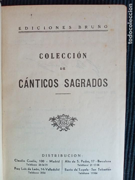 Libros de segunda mano: CANTICOS SAGRADOS. EDICIONES BRU&Ntilde;O 1955. - Foto 6