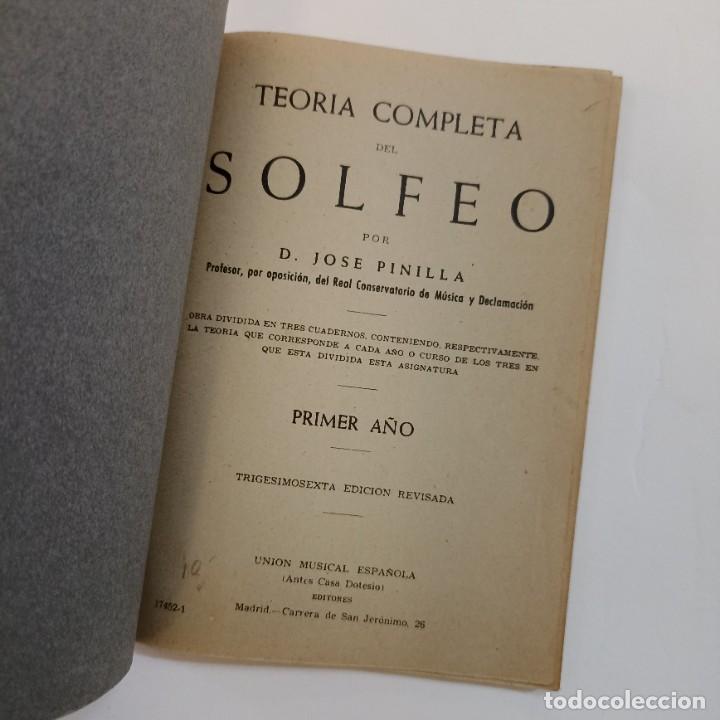 Libros de segunda mano: Teor&iacute;a completa del solfeo - Jos&eacute; Pinilla - Foto 1