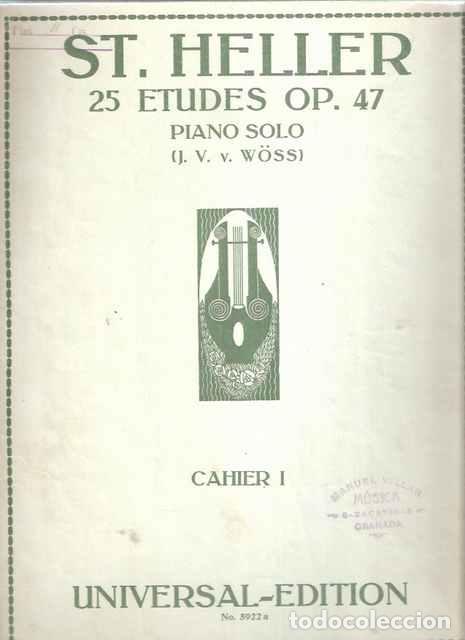 Libros de segunda mano: 25 Etudes Op. 47 Piano solo. Cahier I. Universal Edition, 5922a - Heller, E.