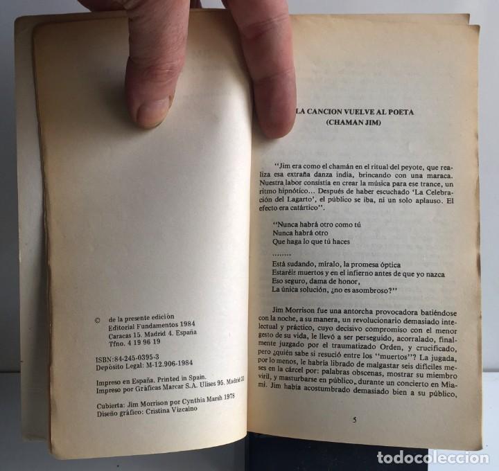 Libros de segunda mano: CANCIONES. Jim Morrison - Foto 4