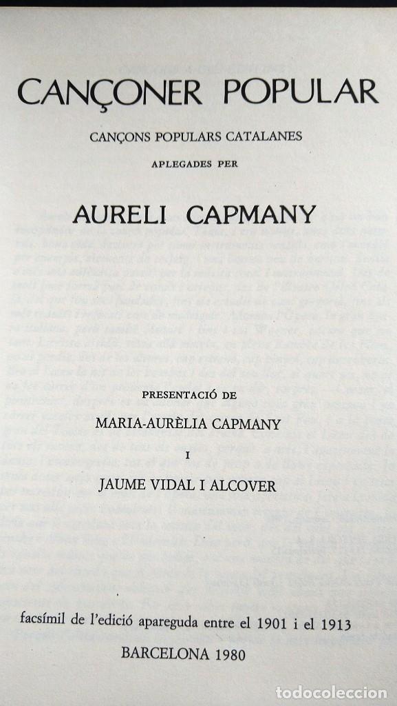 Libros de segunda mano: CAN&Ccedil;ONER POPULAR - AURELI CAPMANY - Foto 2