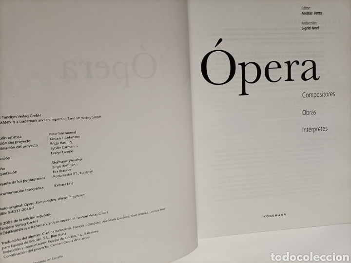 Libros de segunda mano: &Oacute;pera. Compositores obras int&eacute;rpretes Andras Batta - Foto 5