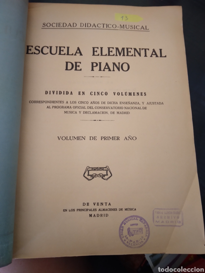 Libros de segunda mano: ESCUELA ELEMENTAL DE PIANO - Foto 4