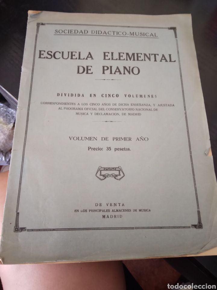 Libros de segunda mano: ESCUELA ELEMENTAL DE PIANO - Foto 1
