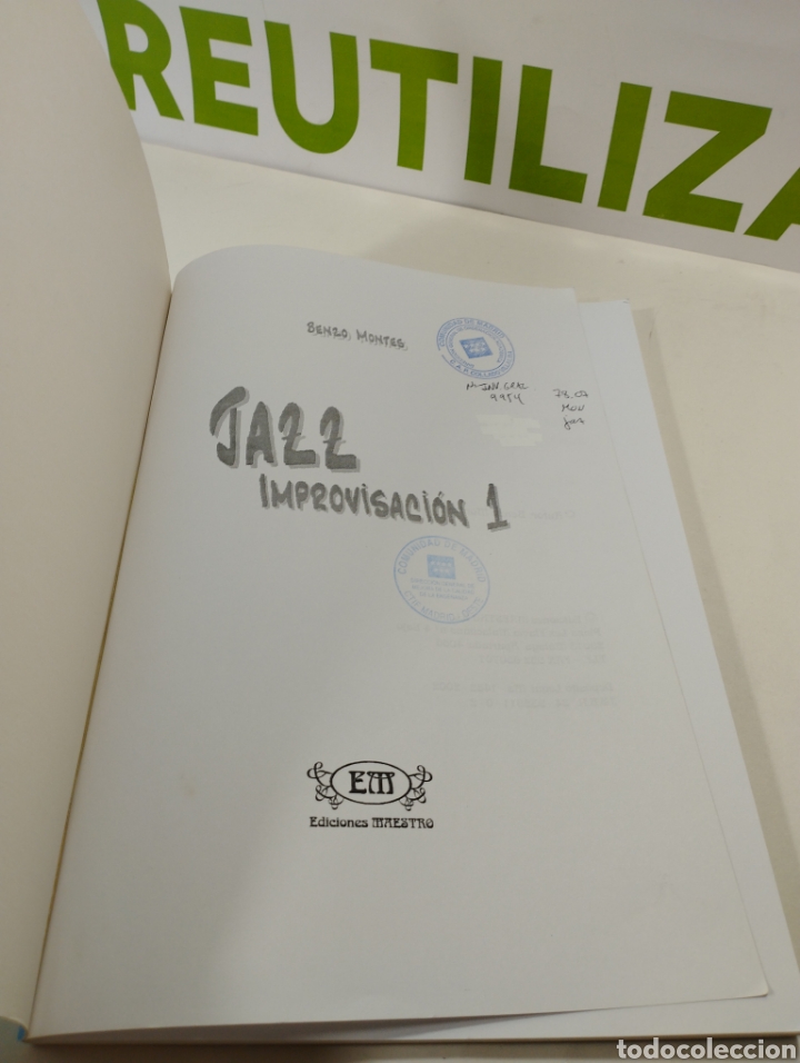 Libros de segunda mano: Jazz improvisaci&oacute;n. Benzo Montes. Ediciones maestro. - Foto 2