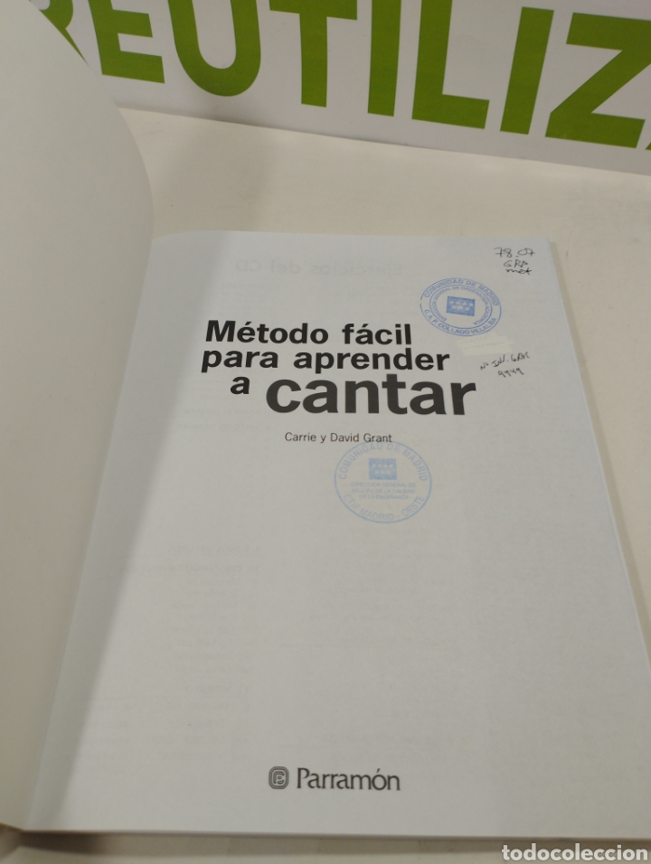 Libros de segunda mano: M&eacute;todo f&aacute;cil para aprender a cantar. Parramon. - Foto 3