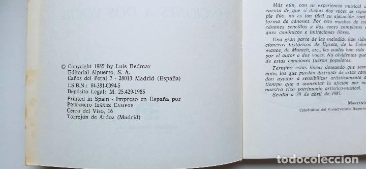 Libros de segunda mano: Cancionero. Luis Bedmar. 1985 - Foto 4