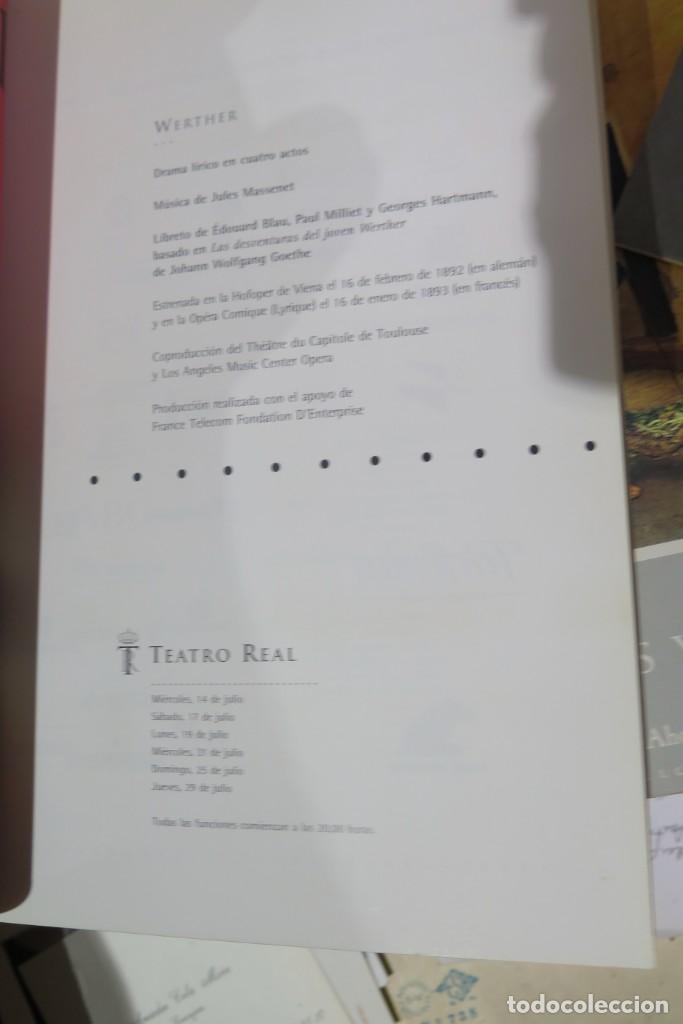 Libros de segunda mano: WERTHER. MASSENET. TEATRO REAL - Foto 2