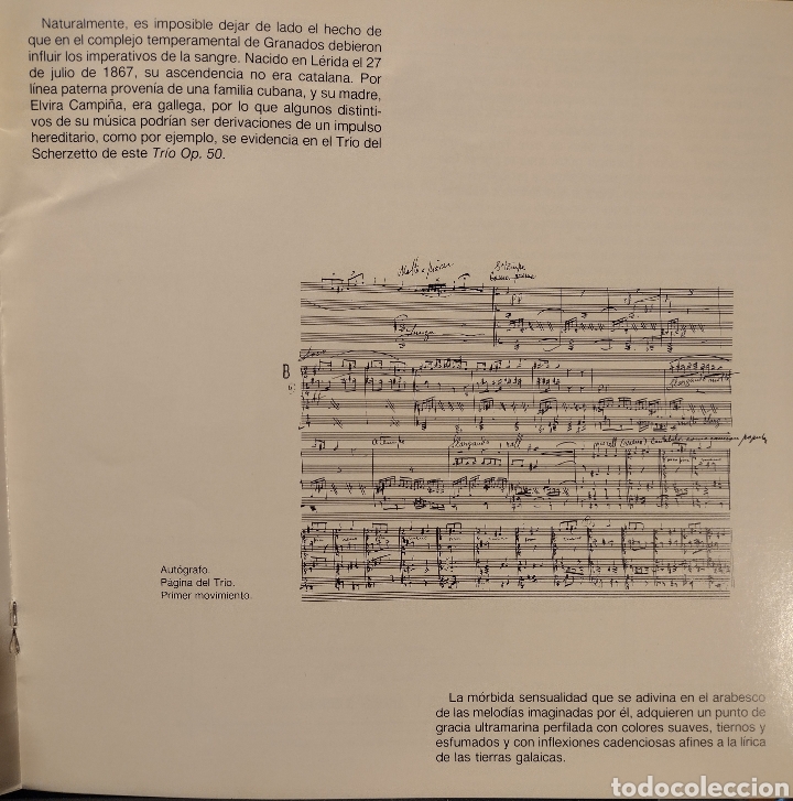 Libros de segunda mano: Trio, Op. 50, Enrique Granados (programa de m&agrave;) - Foto 5