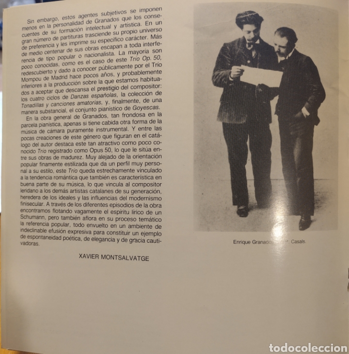 Libros de segunda mano: Trio, Op. 50, Enrique Granados (programa de m&agrave;) - Foto 4