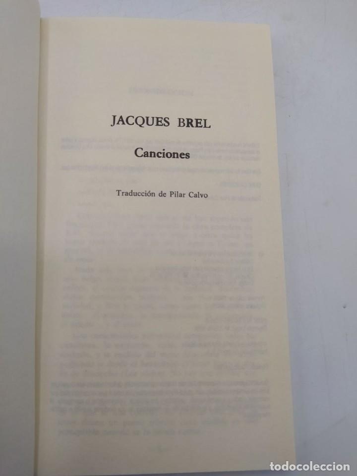 Libros de segunda mano: CANCIONES JAQUES BREL. ED. ESPIRAL. 2008. - Foto 2