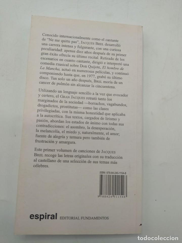 Libros de segunda mano: CANCIONES JAQUES BREL. ED. ESPIRAL. 2008. - Foto 5