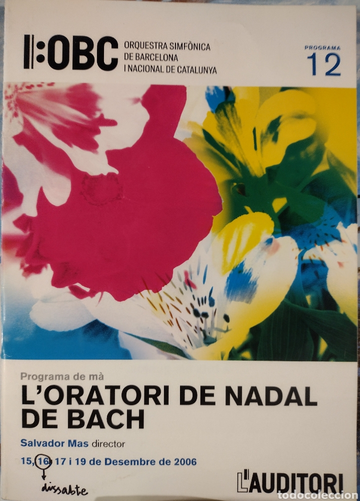 Libros de segunda mano: 3 programes de m&agrave; de LOratori de Nadal de Bach, OBC (2006 i 2007) - Foto 1