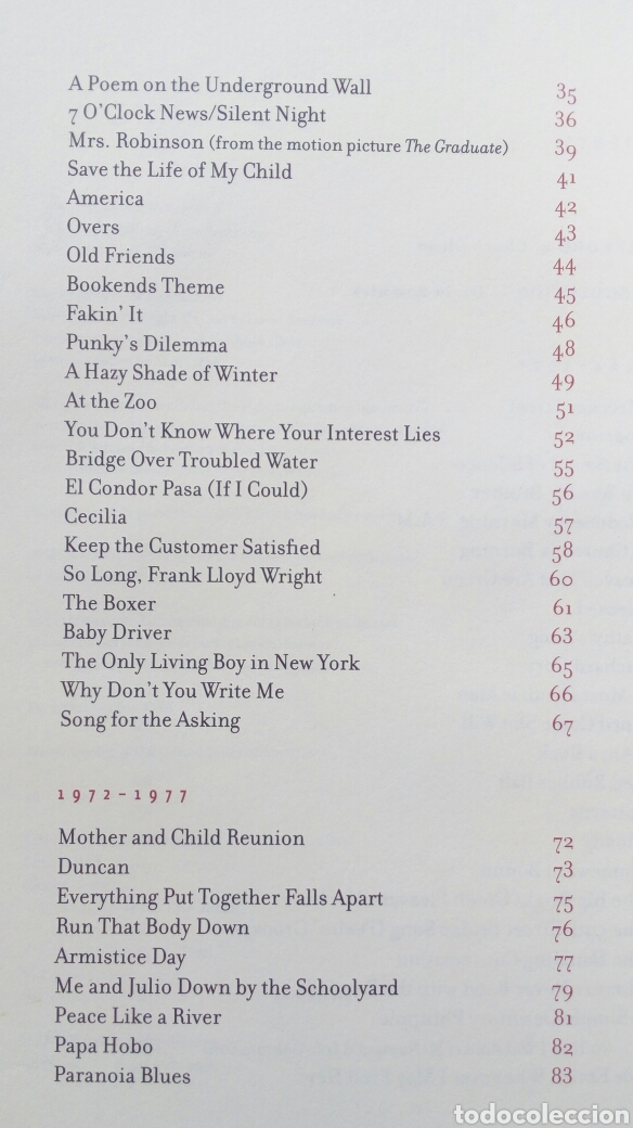 Libros de segunda mano: Lyrics (1964-2008). Paul Simon. - Foto 5