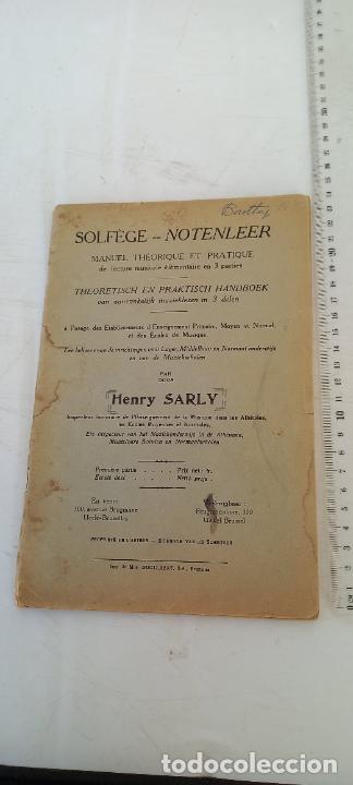 Libros de segunda mano: SOLF&Egrave;GE-NOTENLEER. HENRY SARLY. MANUEL THEORIQUE ET PRATIQUE. METODO DE SOLFEO.