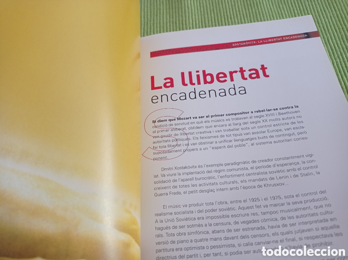 Libros de segunda mano: Quaderns de LAuditori Q1 Dimitri Xostak&oacute;vitx - Foto 3