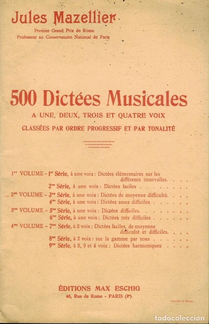 Libri di seconda mano: 500 DICT&Eacute;ES MUSICALES (VOLUMEN II)