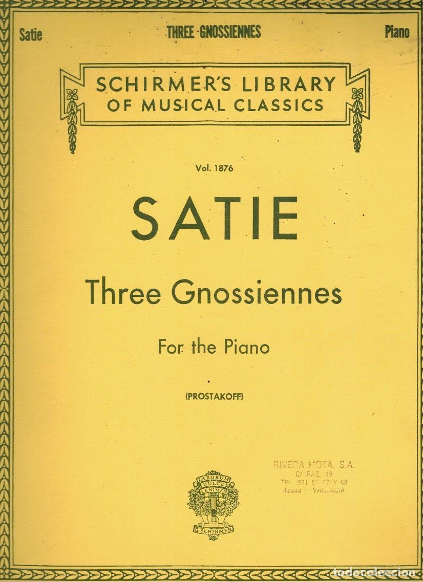 Libri di seconda mano: THREE GNOSSIENNES (N&ordm; 1 para piano)