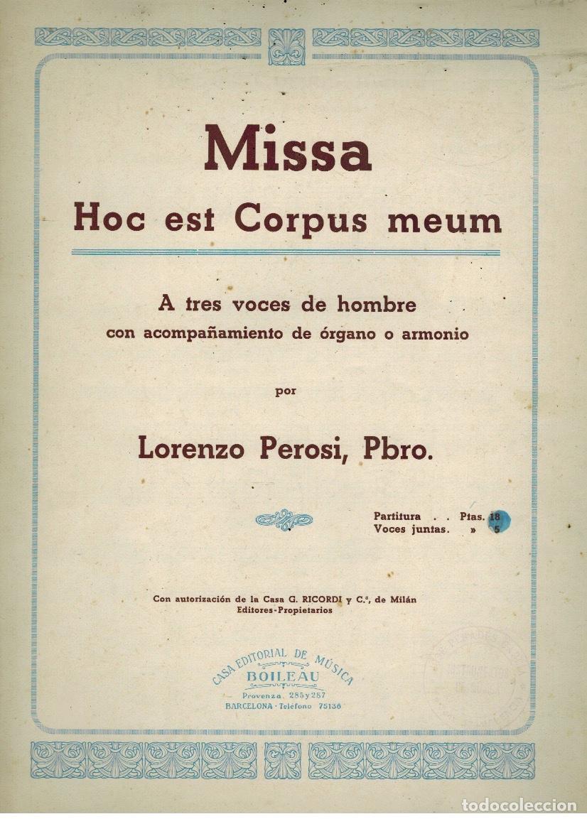 Libri di seconda mano: MISSA HOC EST CORPUS MEUM