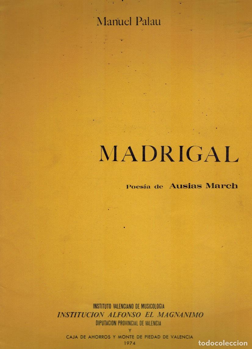 Libros de segunda mano: MADRIGAL (PARA PIANO Y VOZ) - Foto 1