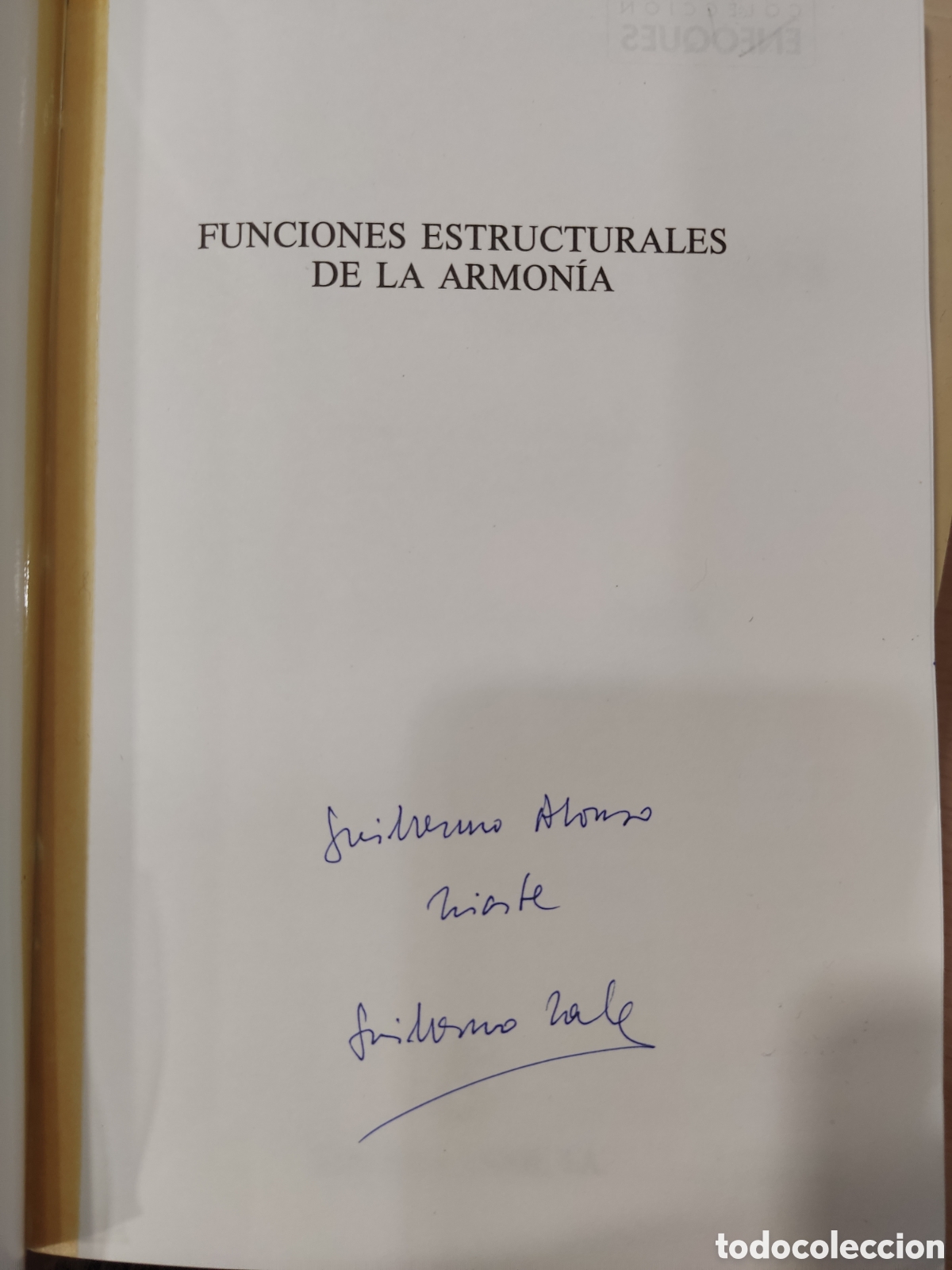 Libros de segunda mano: Funciones estructurales de la armon&iacute;a - Foto 2