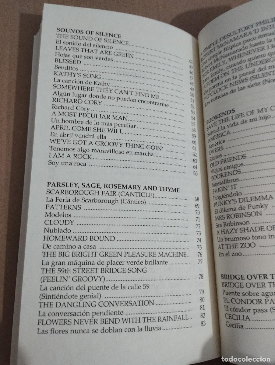 Libros de segunda mano: SIMON & GARFUNKEL. CANCIONES (ESPIRAL) - Foto 4