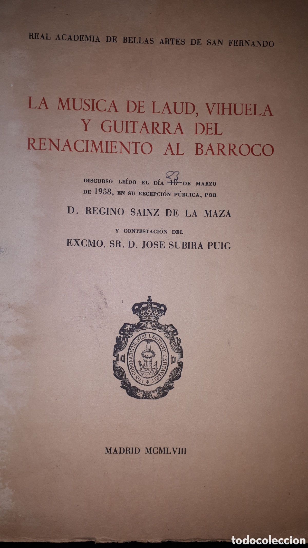 Gebrauchte B&uuml;cher: LA M&Uacute;SICA DE LAUD, VIHUELA Y GUITARRA DEL RENACIMIENTO AL BARROCO