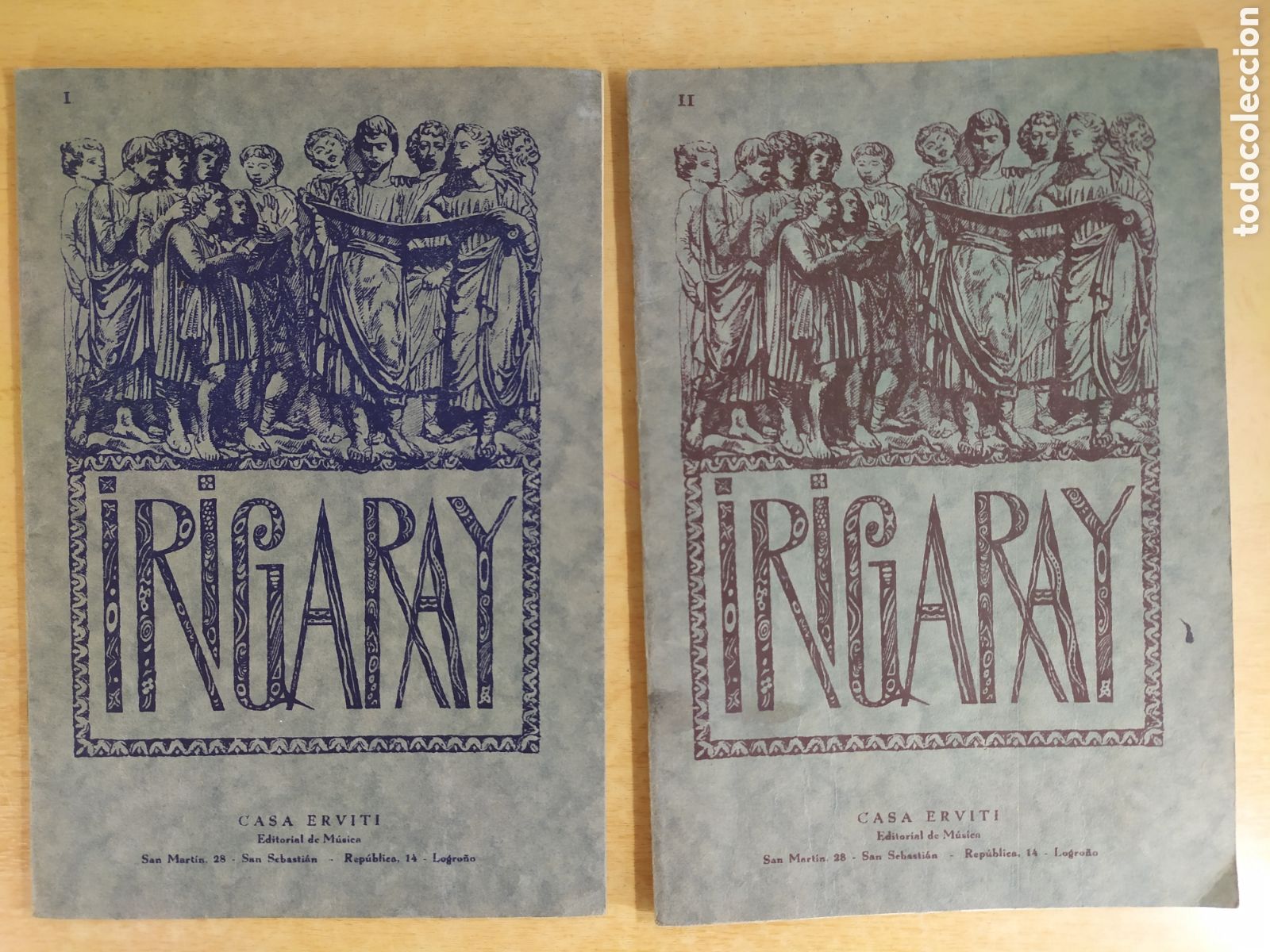 Libros de segunda mano: ORFEONES INFANTILES I y II / F. IRIGARAY / 1950-52. CASA ERVITI