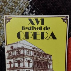Libros de segunda mano: LIBRO AMIGOS CANARIOS DE LA ÓPERA -XVI FESTIVAL DE ÓPERA 1.983-. Lote 389849774