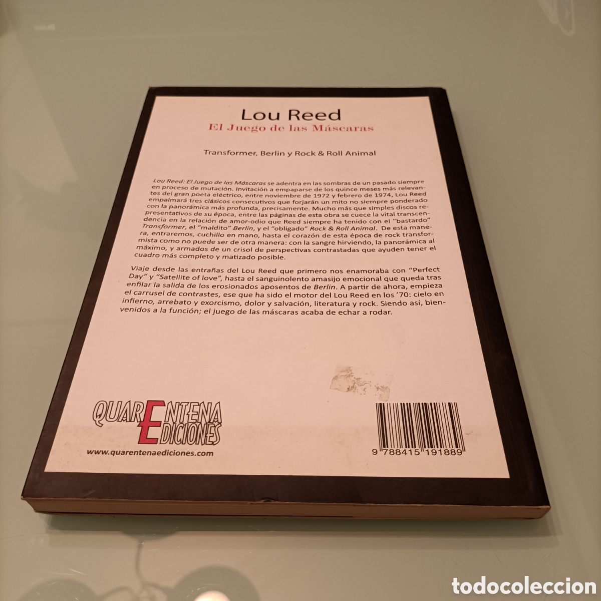 Libros de segunda mano: Lou Reed. Quarentena ediciones - Foto 2