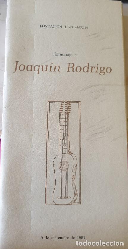 Libros de segunda mano: HOMENAJE A JOAQUIN RODRIGO. - - Foto 1