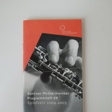 Libros de segunda mano: PROGRAMA DE LA FILARMÓNICA DE BERLÍN. Lote 396850574