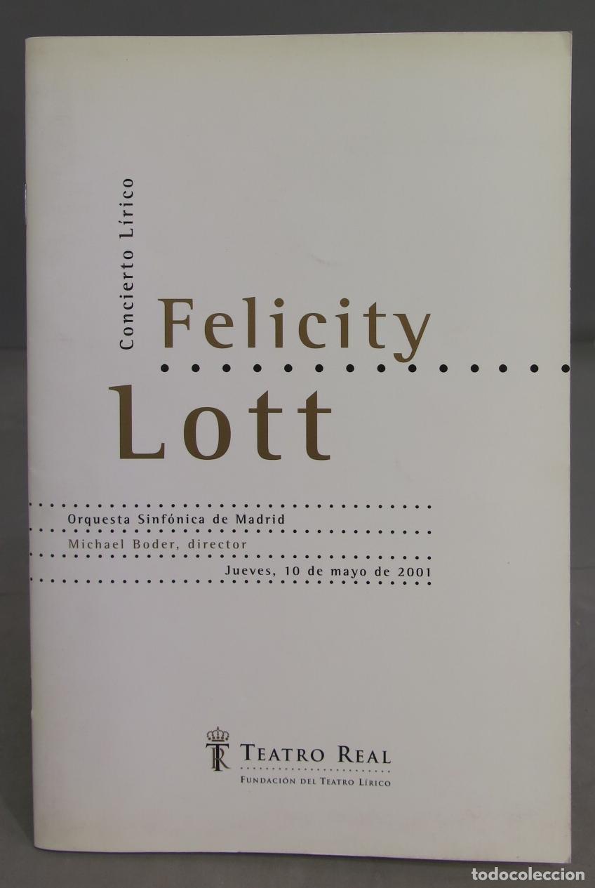 Libros de segunda mano: FELICITY LOTT. TEATRO REAL - Foto 1