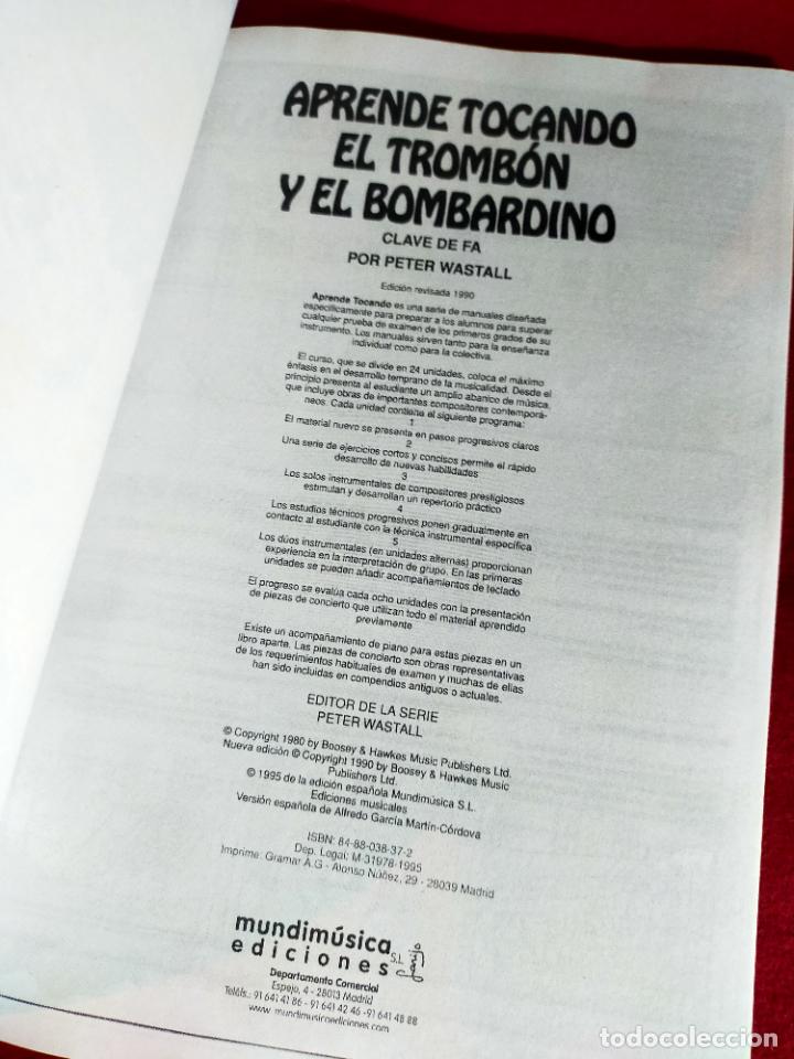 Libros de segunda mano: Libreto - APRENDE TOCANDO EL TROMBON Y EL BOMBARDINO - Foto 5