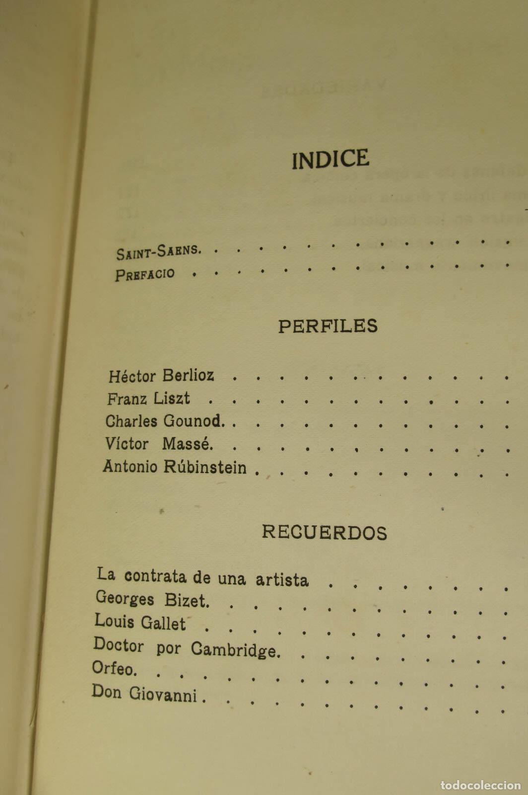 Libros de segunda mano: PERFILES Y RECUERDOS. SAINT- SA&Euml;NS - Foto 2