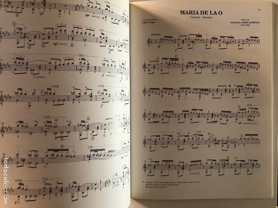 Libros de segunda mano: CATORCE CANCIONES DEL MAESTRO QUIROGA. Partituras - Foto 2