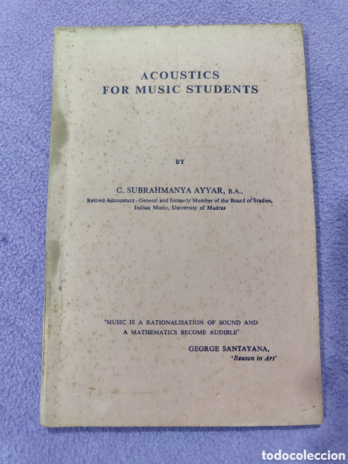Second hand books: ANTIGUO LIBRO M&Uacute;SICA