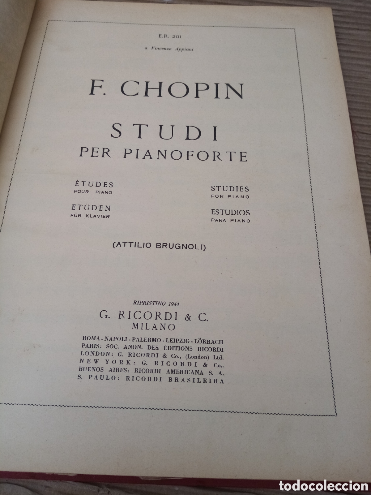 Libros de segunda mano: F. Chopin studi per pianoforte - Foto 2