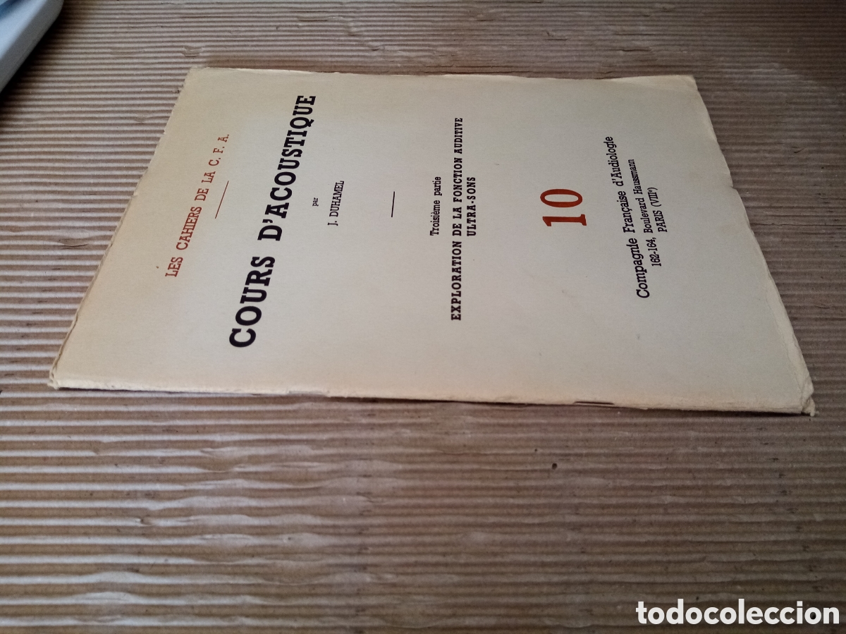Libros de segunda mano: Cours dacoustique par J. Duhamel. 10 - Foto 2