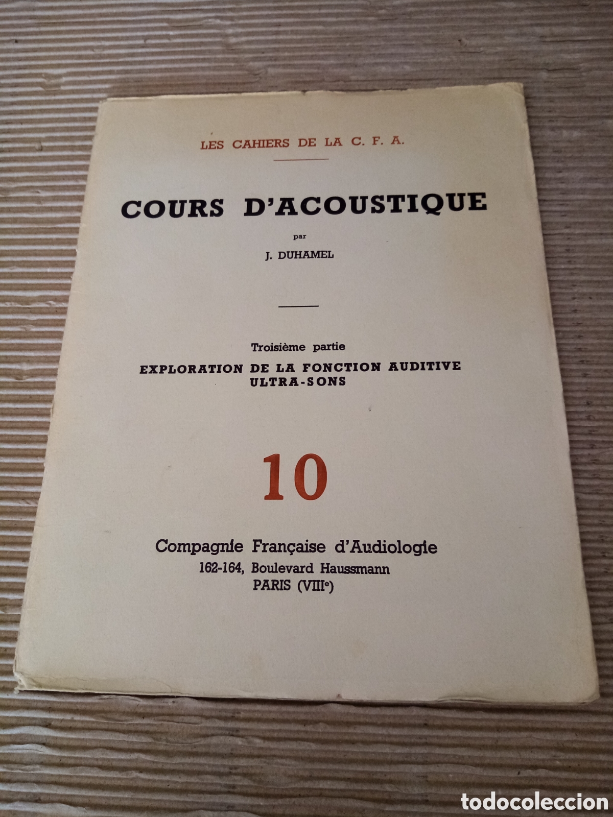 Libros de segunda mano: Cours dacoustique par J. Duhamel. 10 - Foto 1